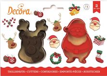 Picture of SANTA CLAUS & REINDEER COOKIE CUTTERS   8/7 X2.2 CM